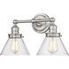 Eyden 2 Light 18.38 inch Brushed Nickel Vanity Light Wall Light